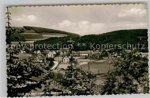 AK / Ansichtskarte Liesen Panorama mit Blick zur Pension Haus zur schoenen Aussicht Kat. Hallenberg