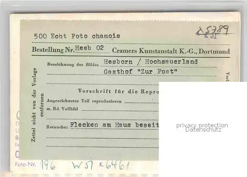 AK / Ansichtskarte Hesborn Gasthof Zur Post Kat. Hallenberg