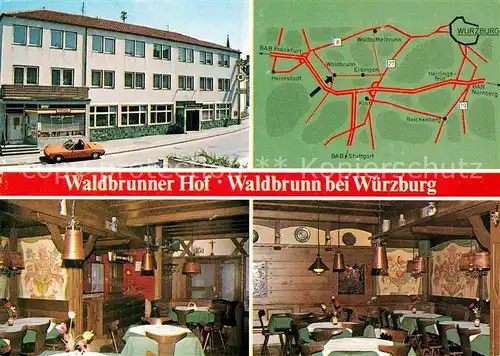 AK / Ansichtskarte Waldbrunn Wuerzburg Gasthof Waldbrunner Hof Gastraeume Kat. Waldbrunn