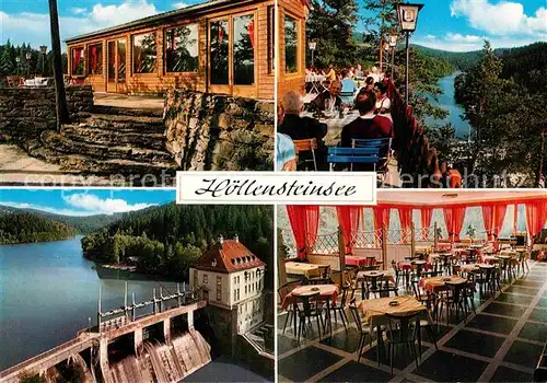 AK / Ansichtskarte Hoellensteinsee Ausflugsgaststaette Seeblick Sperrmauer Terrasse Speiseraum Kat. Viechtach