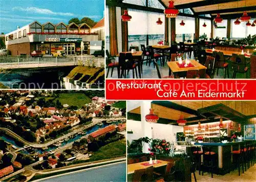 AK / Ansichtskarte Toenning Nordseebad Restaurant Cafe Am Eidermarkt Gastraum Bar  Kat. Toenning