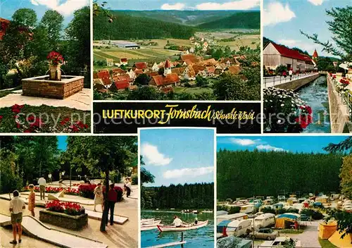AK / Ansichtskarte Fornsbach Brunnen Panorama Kanal Minigolf Camping Kat. Murrhardt