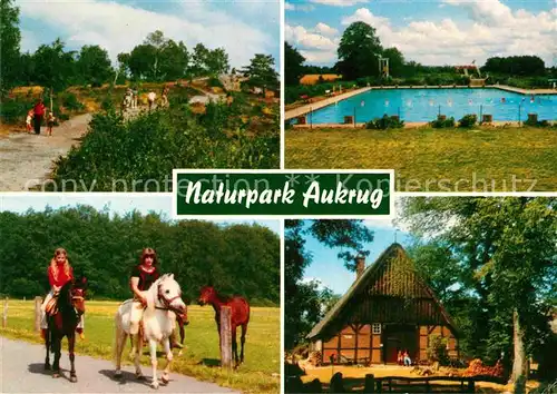 AK / Ansichtskarte Aukrug Boxberg Badeanstalt Innien Ausritt Oles Hus Kat. Aukrug