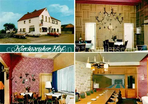 AK / Ansichtskarte Kirchweyhe Bremen Kirchweyher Hof Fremdenzimmer Clubraeume Kegelbahn Kat. Weyhe