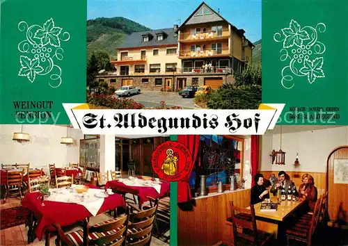 AK / Ansichtskarte St Aldegund Weingut St Aldegundis Hof Gastraeume Kat. Sankt Aldegund