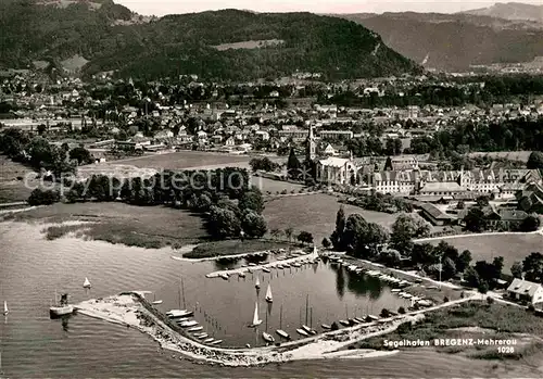 AK / Ansichtskarte Bregenz Bodensee Fliegeraufnahme