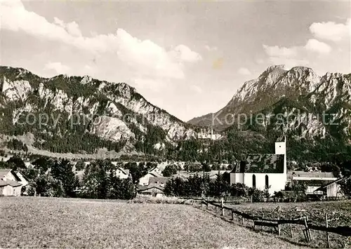 AK / Ansichtskarte Schwangau Branderschrofen Neuschwanstein Saeuling Kat. Schwangau