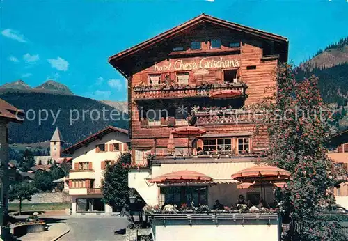 AK / Ansichtskarte Klosters GR Hotel Chesa Grischuna Madrisablick Kat. Klosters