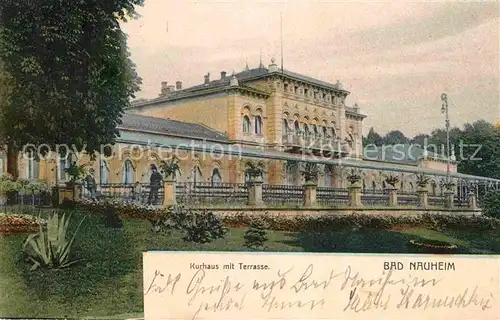 AK / Ansichtskarte Bad Nauheim Kurhaus mit Terrasse Triumph Postkarte No 103 Kat. Bad Nauheim
