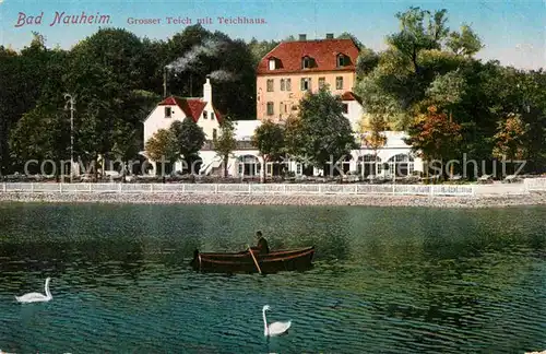 AK / Ansichtskarte Bad Nauheim Grosser Teich mit Teichhaus Kat. Bad Nauheim