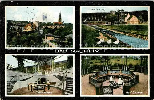 AK / Ansichtskarte Bad Nauheim Teilansicht Gradierwerk Kurbrunnen Karlsbrunnen Kat. Bad Nauheim