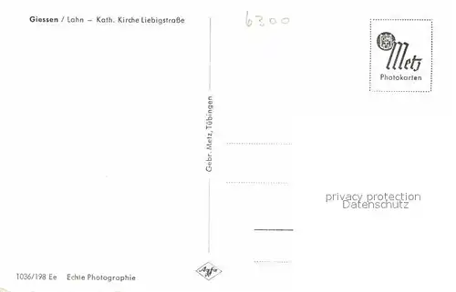 AK / Ansichtskarte Giessen Lahn Kath Kirche Liebigstrasse Kat. Giessen