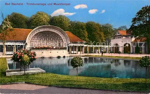 AK / Ansichtskarte Bad Nauheim Trinkkuranlage mit Musikpavillon Kat. Bad Nauheim