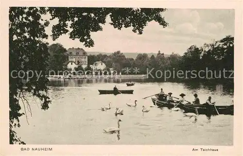 AK / Ansichtskarte Bad Nauheim Gr Teich mit Teichhaus Kat. Bad Nauheim