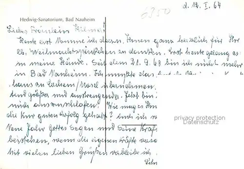 AK / Ansichtskarte Bad Nauheim Hedwig Sanatorium Kat. Bad Nauheim