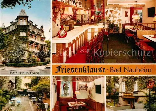 AK / Ansichtskarte Bad Nauheim Hotel Haus Friese Bar Terrasse Eingang Kat. Bad Nauheim