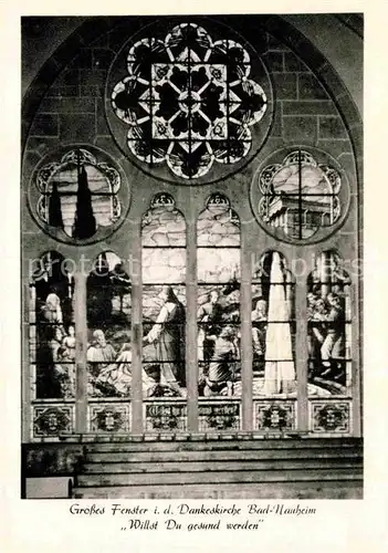 AK / Ansichtskarte Bad Nauheim Grosses Fenster in der Dankeskirche Kirchenfenster Kat. Bad Nauheim