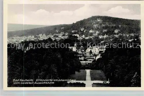 AK / Ansichtskarte Bad Nauheim Villenviertel am Johannisberg vom Goldstein Aussichtsturm Kat. Bad Nauheim