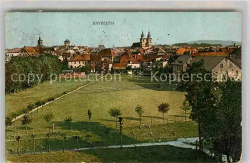 AK / Ansichtskarte Bayreuth Stadtbild mit Kirche Kat. Bayreuth