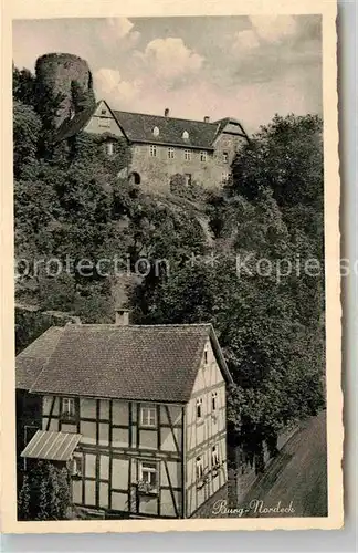 AK / Ansichtskarte Nordeck Blick zur Burg Idyllische Sommerfrische Kat. Allendorf (Lumda)