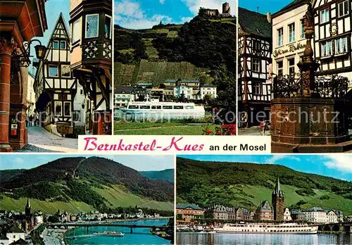 AK / Ansichtskarte Bernkastel Kues Schifffahrt Fachwerk Kat. Bernkastel Kues