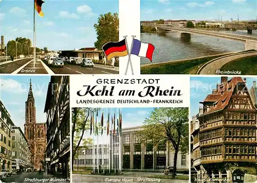 AK / Ansichtskarte Kehl Rhein Rheinbruecke Muenster Kamerzell Kat. Kehl