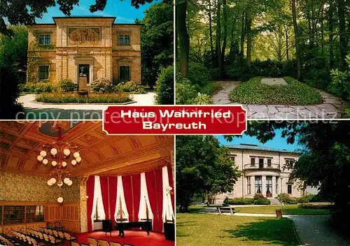 AK / Ansichtskarte Bayreuth Haus Wahnfried Grabstaette Richard und Cosima Wagner Saal Kat. Bayreuth