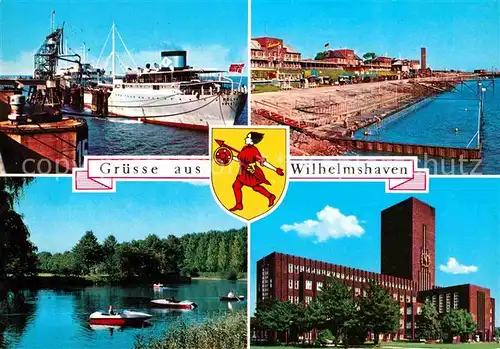 AK / Ansichtskarte Wilhelmshaven Hafen Damm Kat. Wilhelmshaven