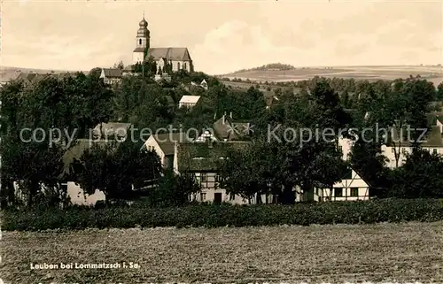 AK / Ansichtskarte Leuben Schleinitz Ortsblick Kirche Kat. Leuben Schleinitz