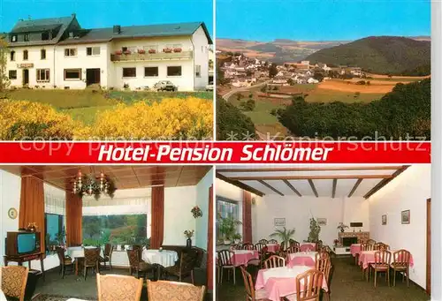 AK / Ansichtskarte Langscheid Eifel Hotel Pension Schloemer Gastraeume Panorama Kat. Bad Muenstereifel