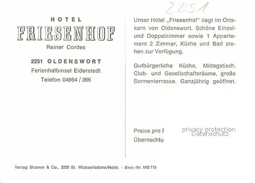 AK / Ansichtskarte Oldenswort Hotel Friesenhof Bar Gastraeume Kat. Oldenswort