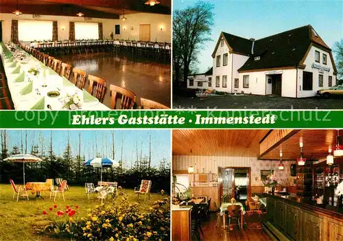 AK / Ansichtskarte Immenstedt Nordfriesland Ehlers Gaststaette Festtafel Liegewiese Bar Kat. Immenstedt