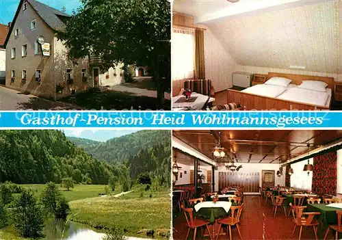 AK / Ansichtskarte Wohlmannsgesees Gasthof Pension Heid Zimmer Gaststube Kat. Wiesenttal