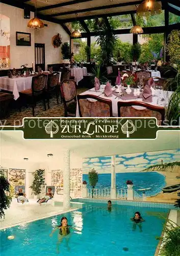 AK / Ansichtskarte Rerik Ostseebad Restaurant Pension Zur Linde Hallenbad Kat. Ostseebad Rerik
