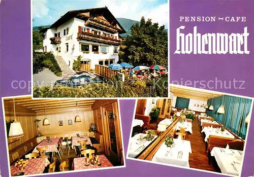 AK / Ansichtskarte Schenna Meran Cafe Pension Hohenwart Gastraeume Kat. Italien