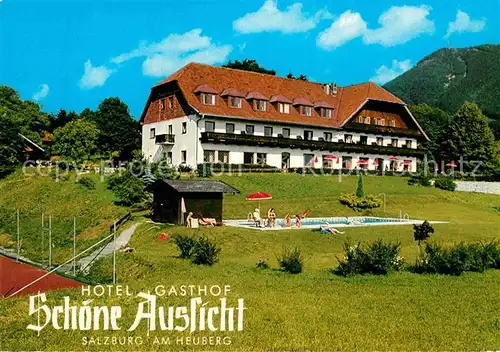 AK / Ansichtskarte Salzburg Oesterreich Hotel Gasthof Schoene Aussicht Kat. Salzburg