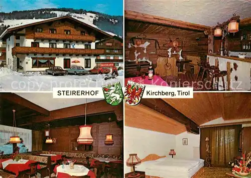 AK / Ansichtskarte Kirchberg Tirol Pension Steirerhof Gaststube Bar Zimmer Kat. Kirchberg in Tirol