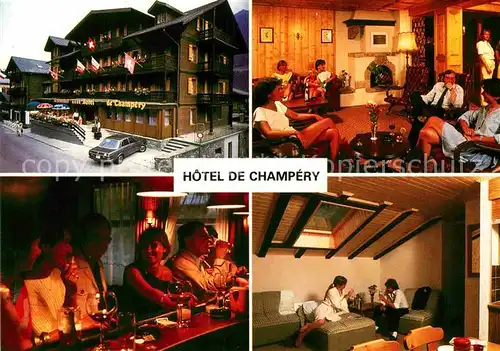 AK / Ansichtskarte Champery Hotel de Champery Bar Kat. Champery