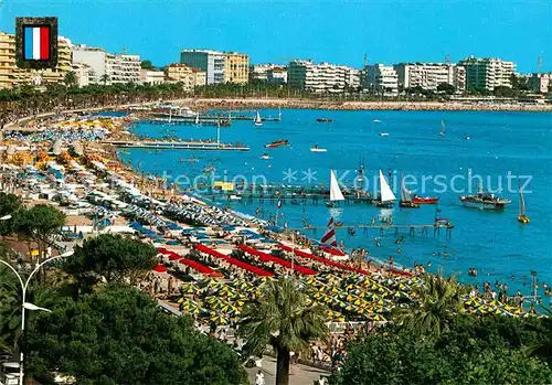 AK / Ansichtskarte Cannes Alpes Maritimes Costa Azul Strand Kat. Cannes