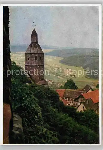 AK / Ansichtskarte Giessen Lahn Blick auf Kirche und Dorf Gleiberg Kat. Giessen