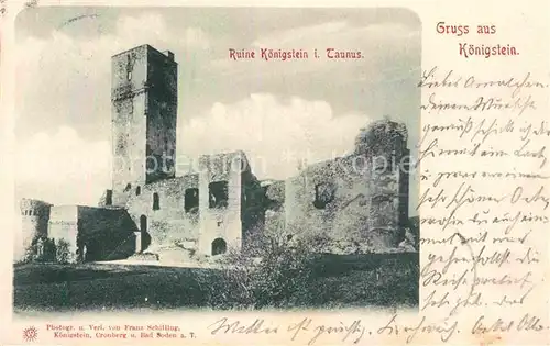 AK / Ansichtskarte Koenigstein Taunus Burg Ruine Kat. Koenigstein im Taunus