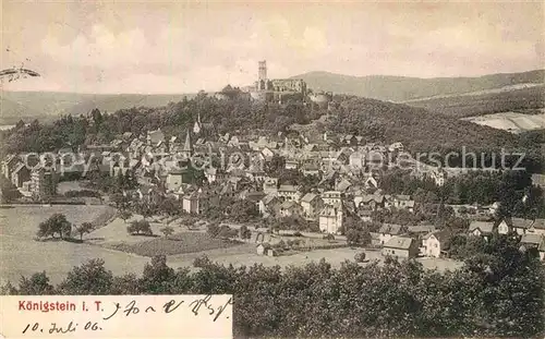 AK / Ansichtskarte Koenigstein Taunus Panorama mit Blick zur Burg Kat. Koenigstein im Taunus