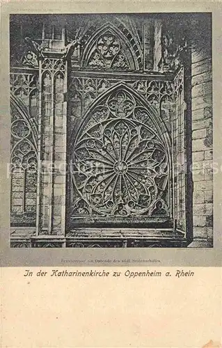 AK / Ansichtskarte Oppenheim Fensterrose am suedlichen Seitenschiff der Katharinenkirche Kat. Oppenheim Rhein