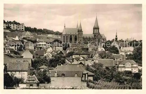 AK / Ansichtskarte Oppenheim St Katharinen Kirche mit Ruine Landskrone Kat. Oppenheim Rhein