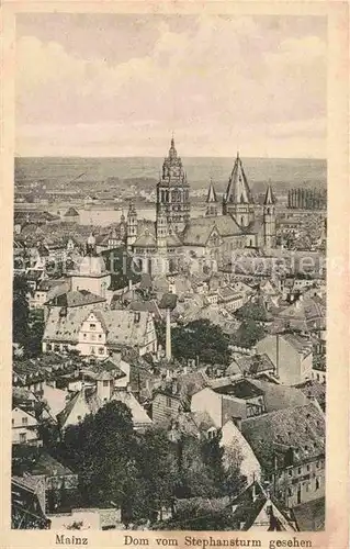 AK / Ansichtskarte Mainz Rhein Dom vom Stephansturm gesehen