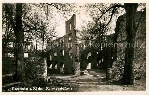 AK / Ansichtskarte Oppenheim Burg Ruine Landskrone Kat. Oppenheim Rhein