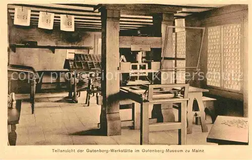 AK / Ansichtskarte Mainz Rhein Gutenberg Werkstaette im Gutenberg Museum