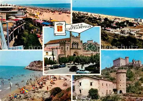 AK / Ansichtskarte Castelldefels mit Strand  Kat. Costa Brava