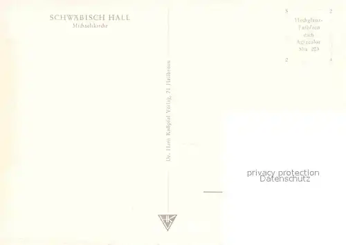 AK / Ansichtskarte Schwaebisch Hall Michaelskirche Kat. Schwaebisch Hall