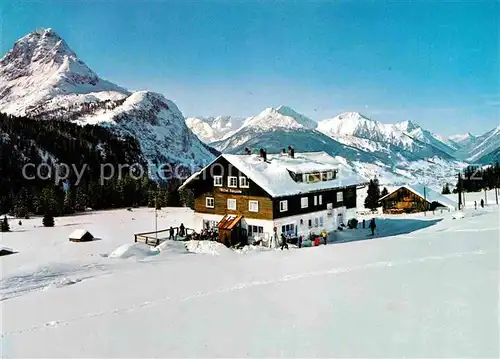 AK / Ansichtskarte Ehrwald Tirol Gasthof Alpengluehn Ehrwalder Alm Winter